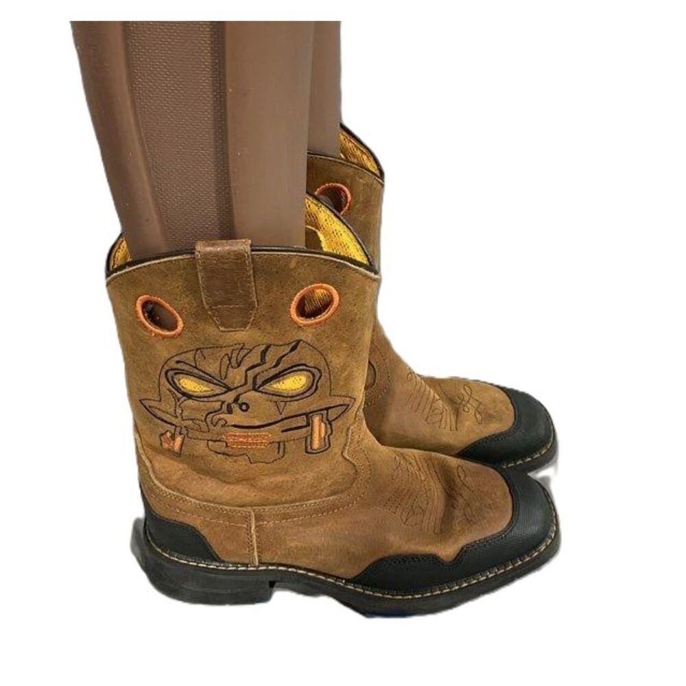 Cody James Brown Leather Square Toe Western Cowboy Boots Women's Size 5